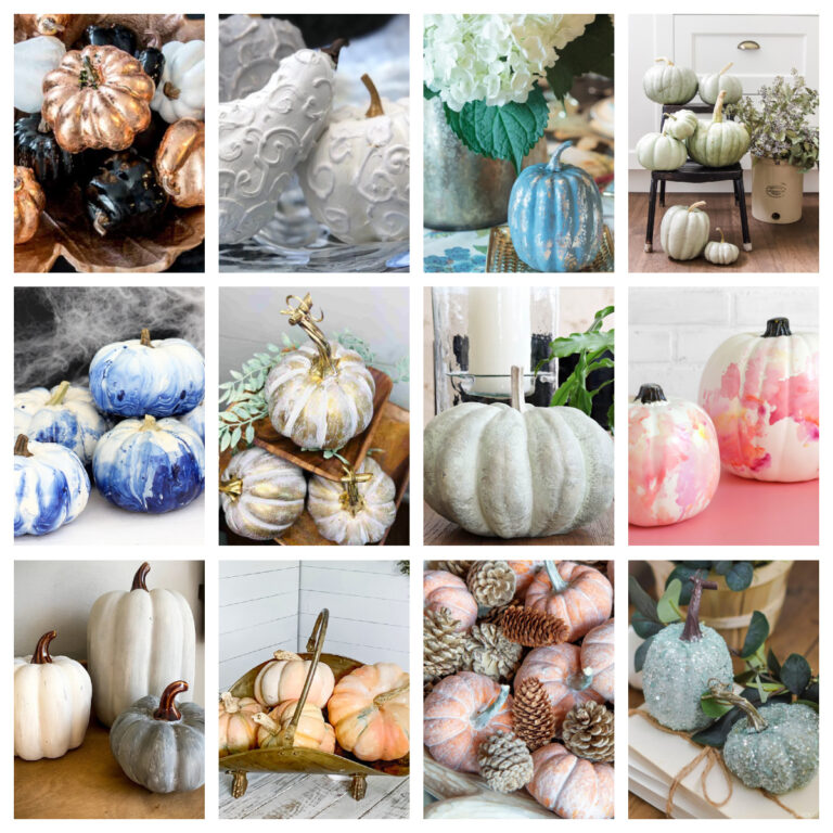 diy pumpkin makeover collage