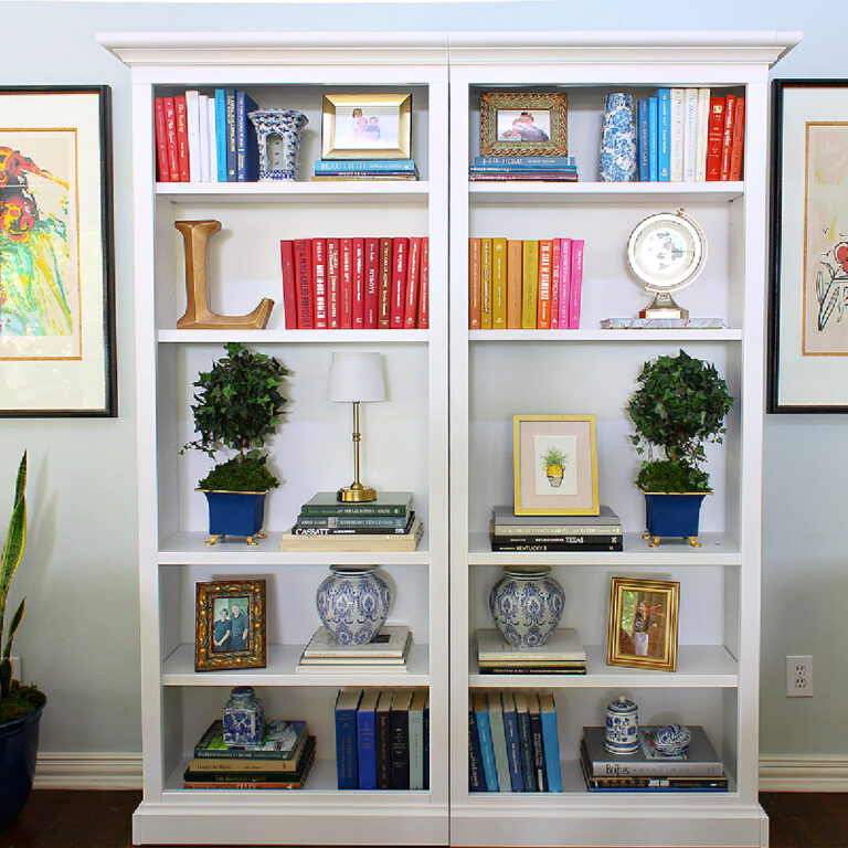 How to Style a Living Room Bookcase from Scratch