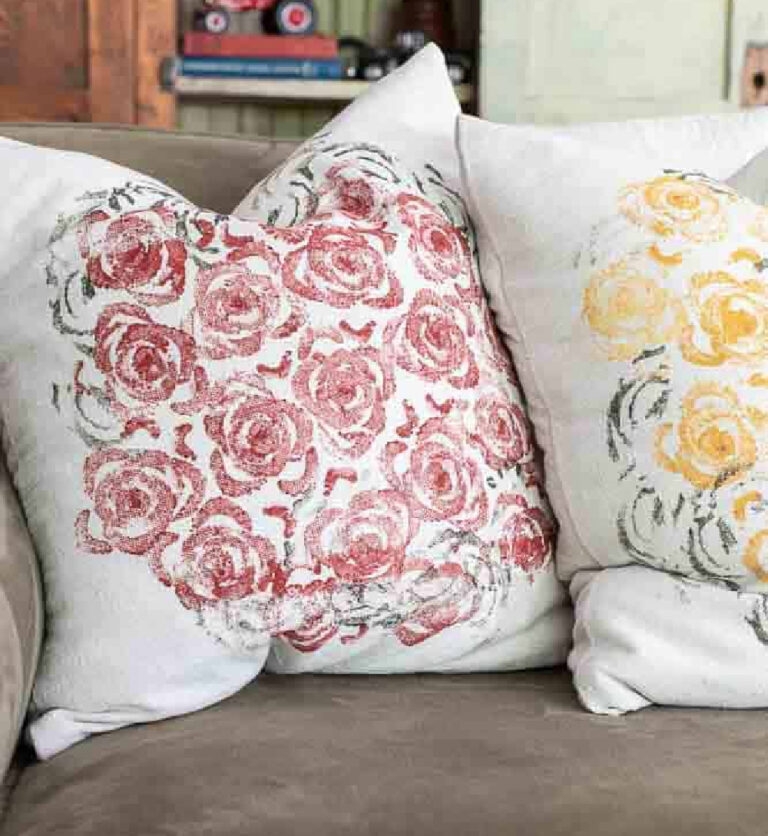 painted fall pillows