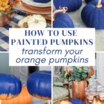 blue painted pumpkins graphic