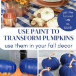 blue painted pumpkins graphic