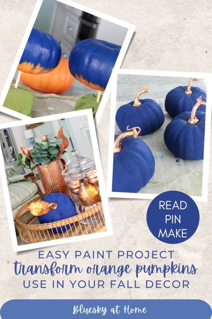 blue painted pumpkins graphic