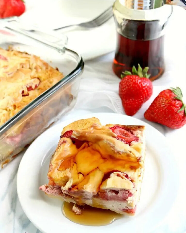 strawberry cheesecake French toast bake 