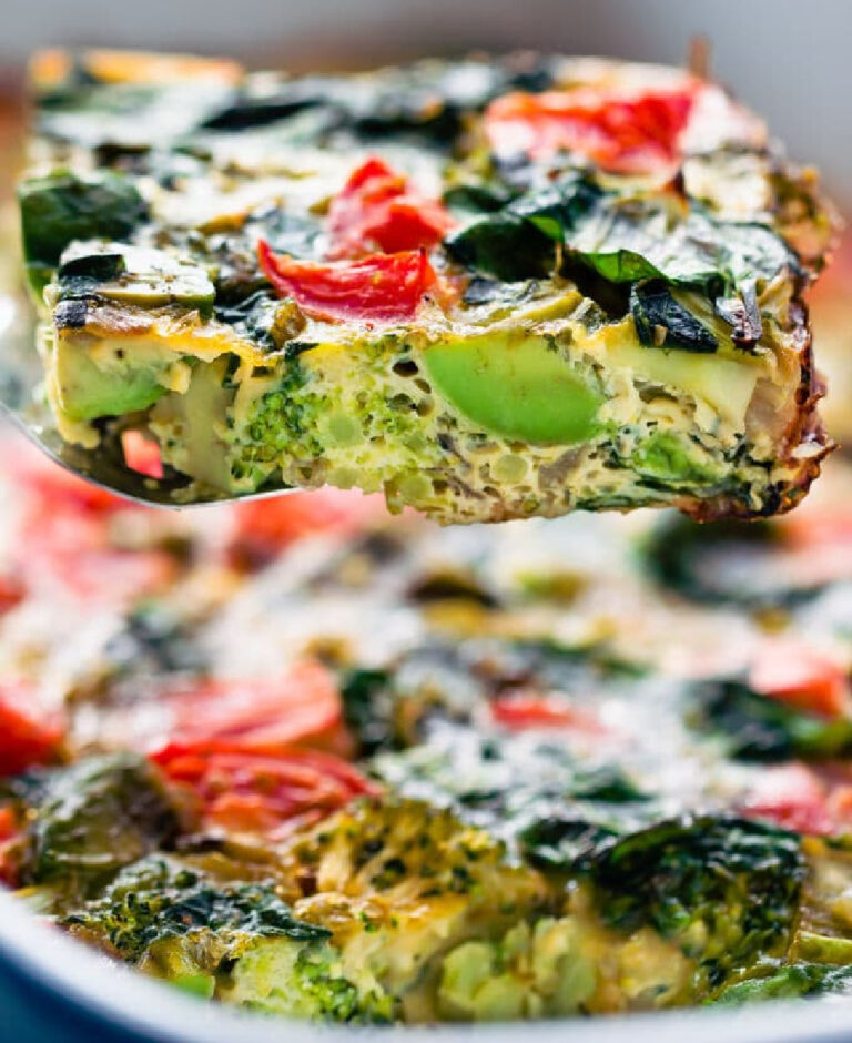 vegetarian breakfast casserole with vegetables