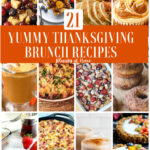 collage of Thanksgiving breakfast recipes