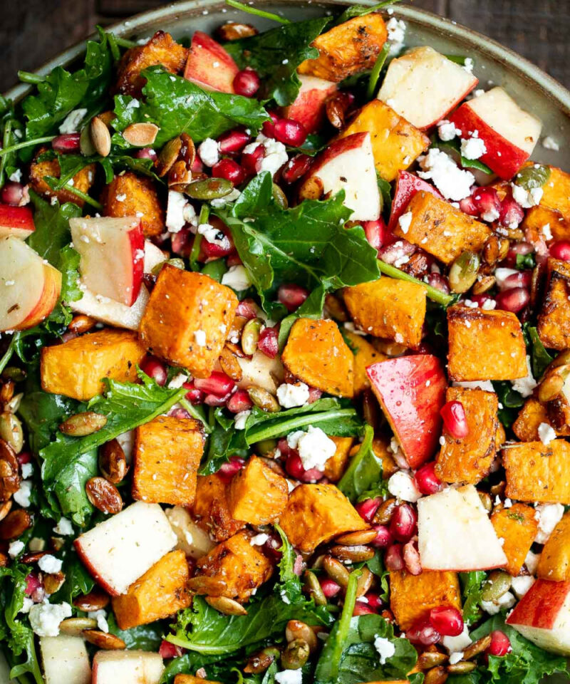 Thanksgiving salad harvest butternut and apple salad
