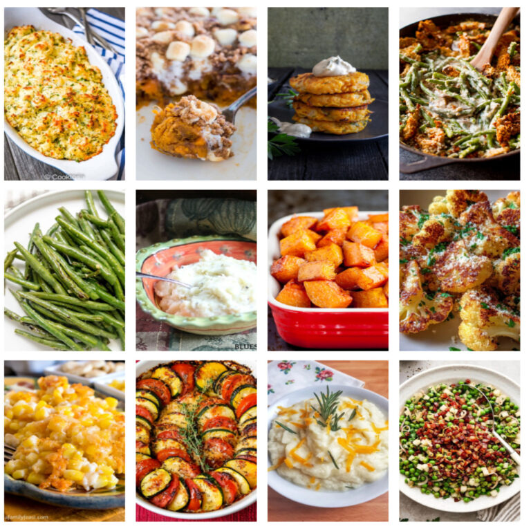 Thanksgiving side dishes collage