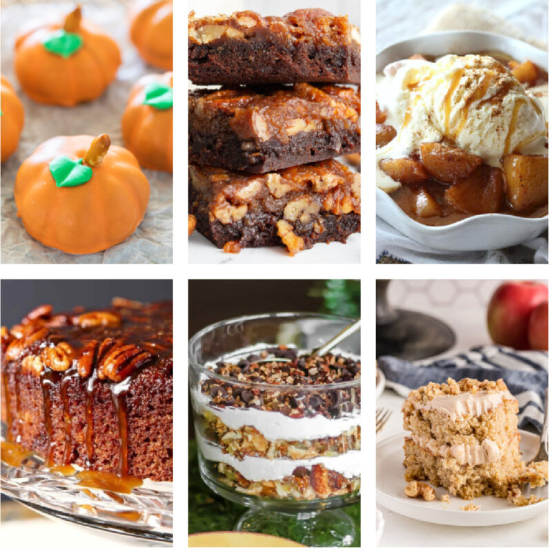 Thanksgiving dessert collage graphic