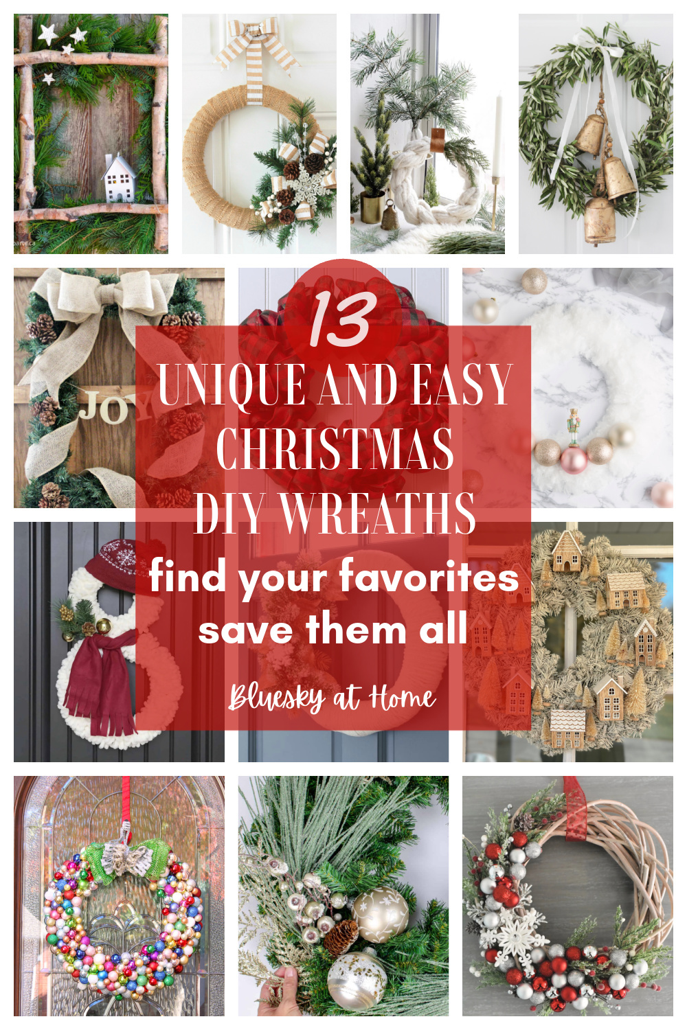 13 Unique and Easy Christmas DIY Wreaths - Bluesky at Home