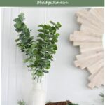 green and white winter decor transition