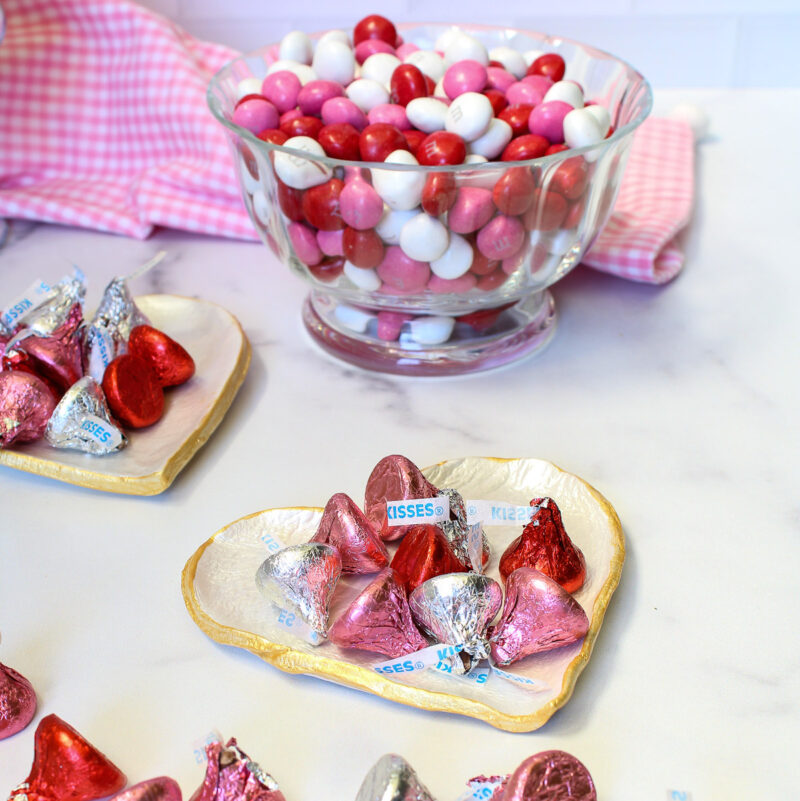 Valentine's air-dry clay dish