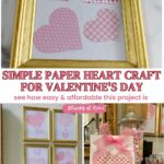 Valentine's Day paper heart art graphic
