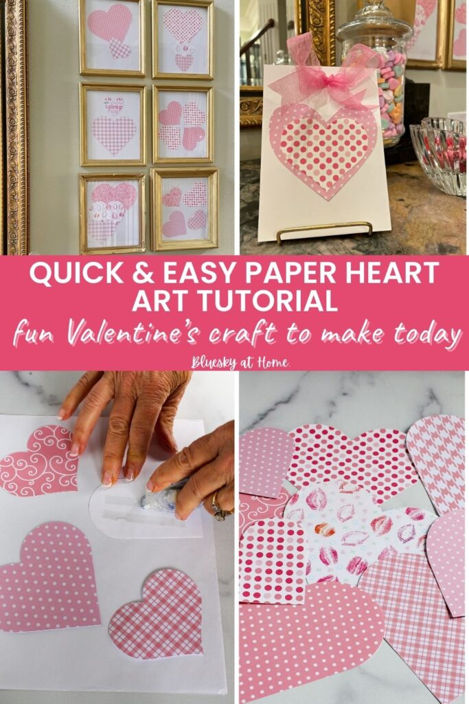 Valentine's Day paper heart art graphic