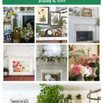 spring mantel decor graphic