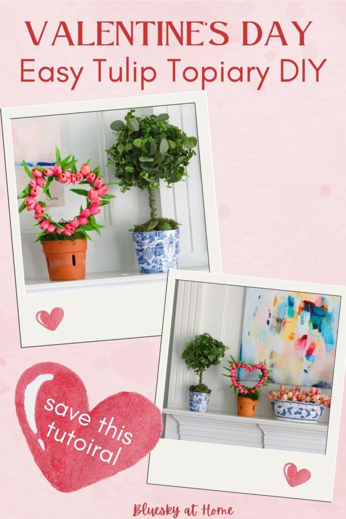 Valentine tulip topiary graphic