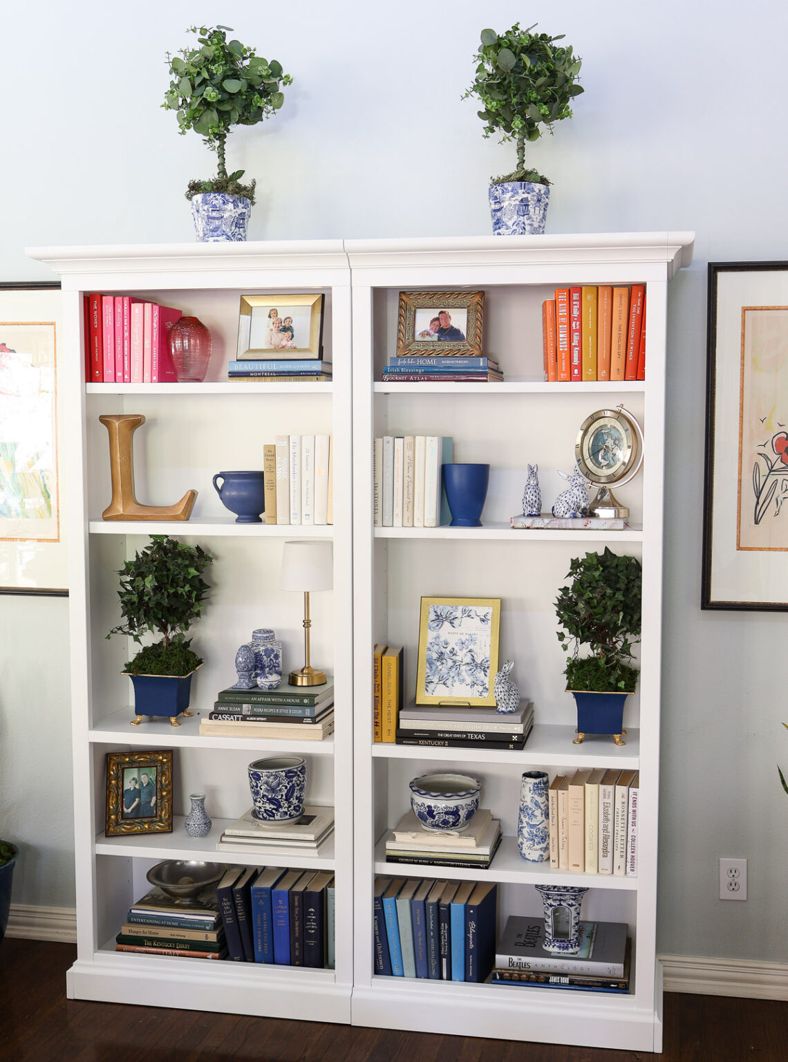 Spring Bookcase Fresh and Colorful Spring Home Decor - Bluesky at Home
