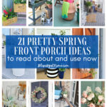 spring front porch decorating ideas graphic