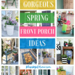 spring front porch decorating ideas graphic