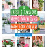 spring front porch decorating ideas graphic