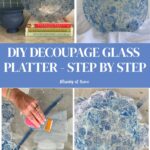 decoupage glass platter graphic
