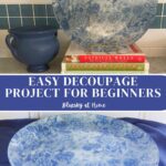 decoupage glass platter graphic