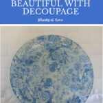 decoupage glass platter graphic