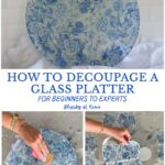 decoupage glass platter graphic