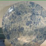 decoupage glass platter graphic