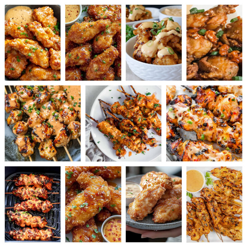 collage of bang bang chicken recipes