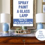 how to easily spray paint glass lamps graphic