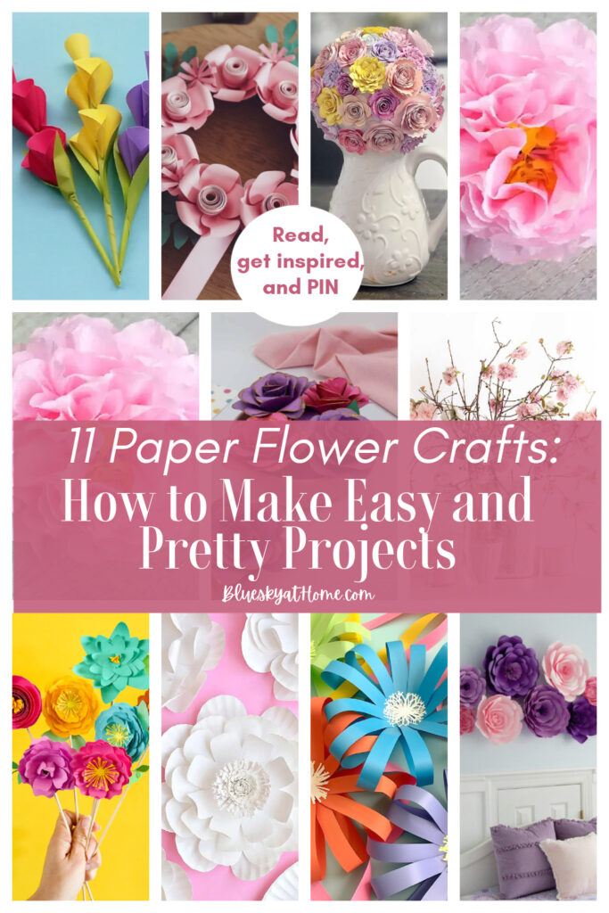 11 paper flower crafts collage