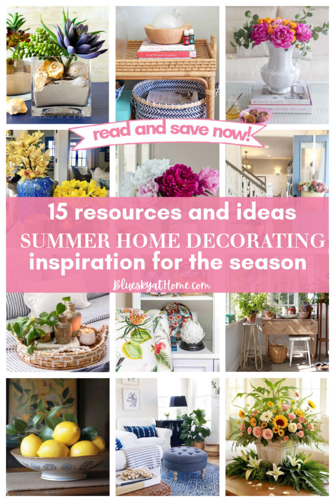 summer home decor resources and ideas graphic