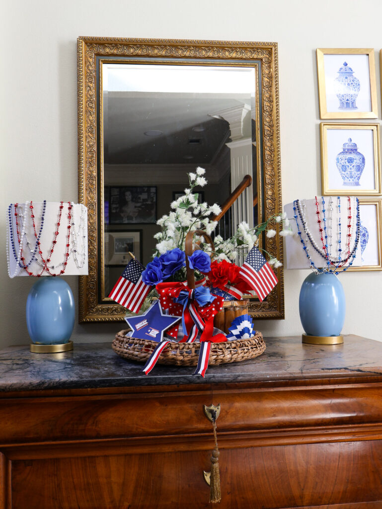 4th of July basket decor