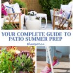 patio summer preparation collage