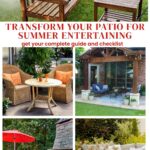 patio summer preparation collage