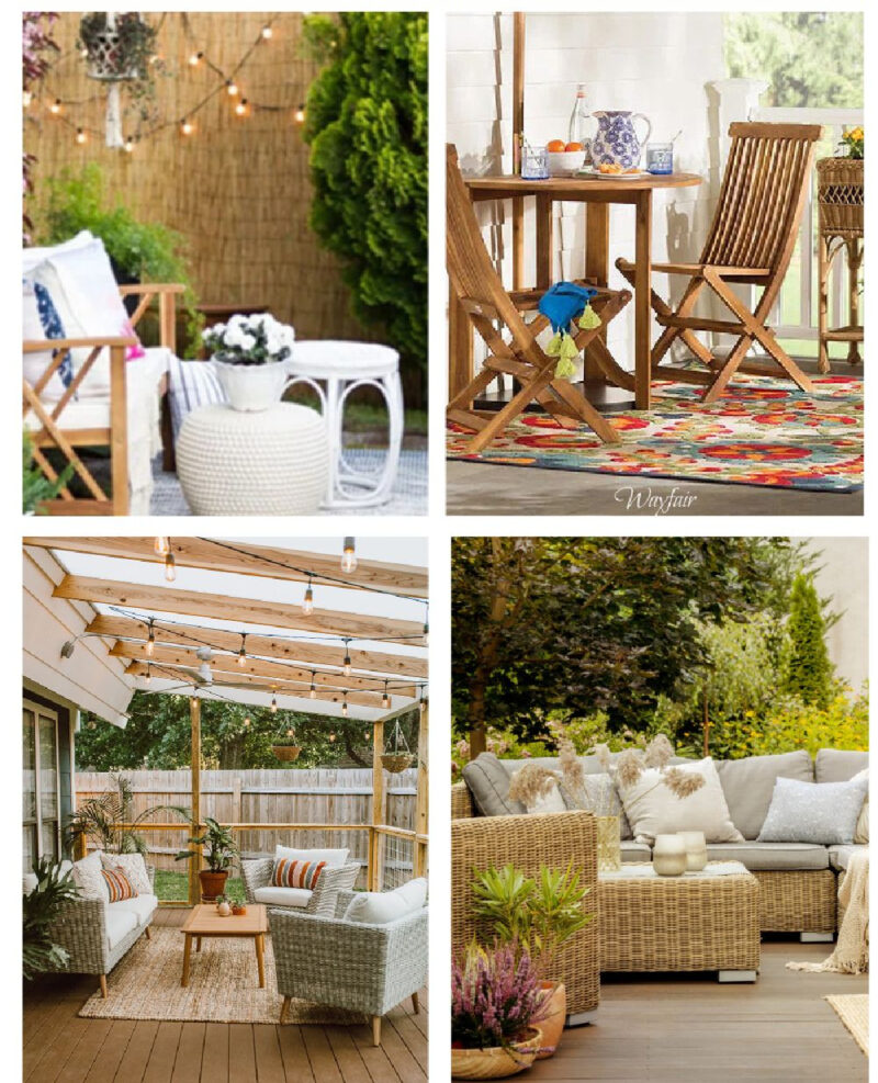 summer patio preparation collage
