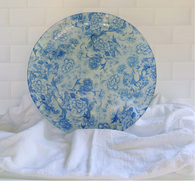 blue chinoiserie platter