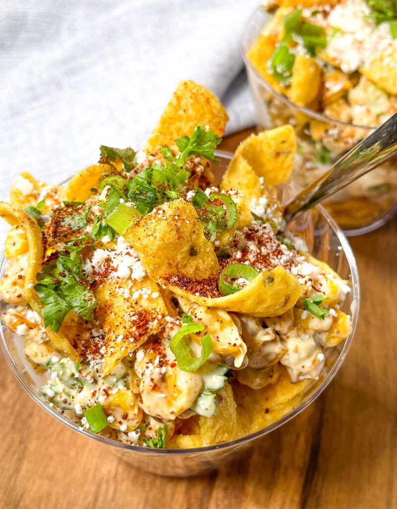 corn dip in a cup