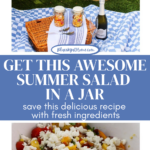 delicious best summer salad in a jar for picnic graphic