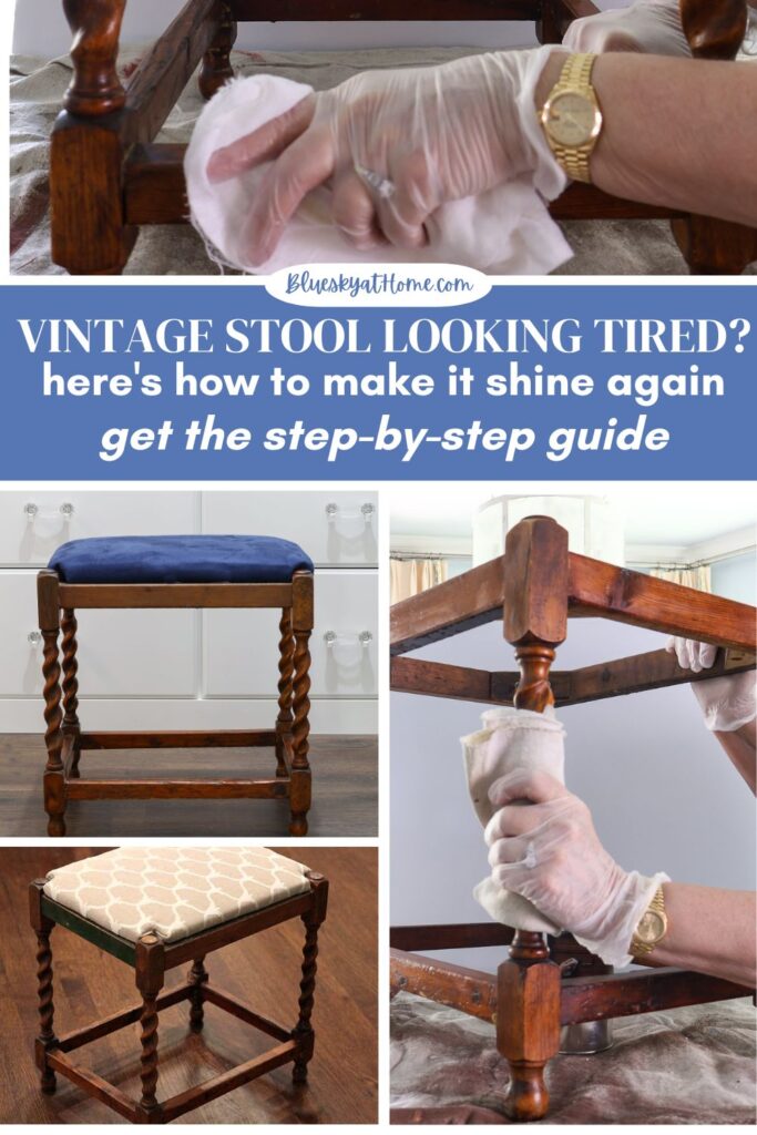 updated vintage stool collage graphic