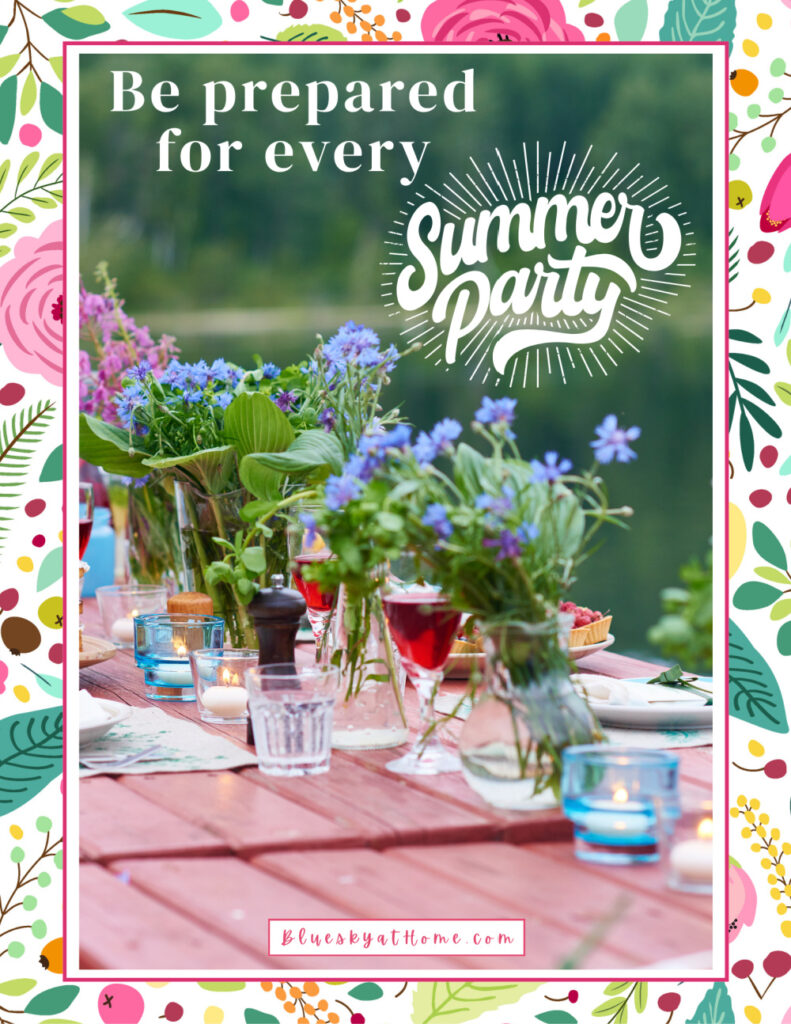 summer party essentials checklist display image