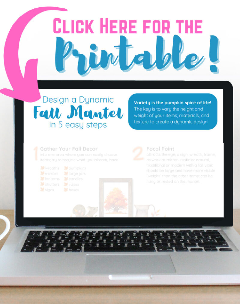 fall mantel printable graphic