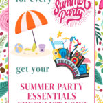 summer party essentials printable checklist graphic