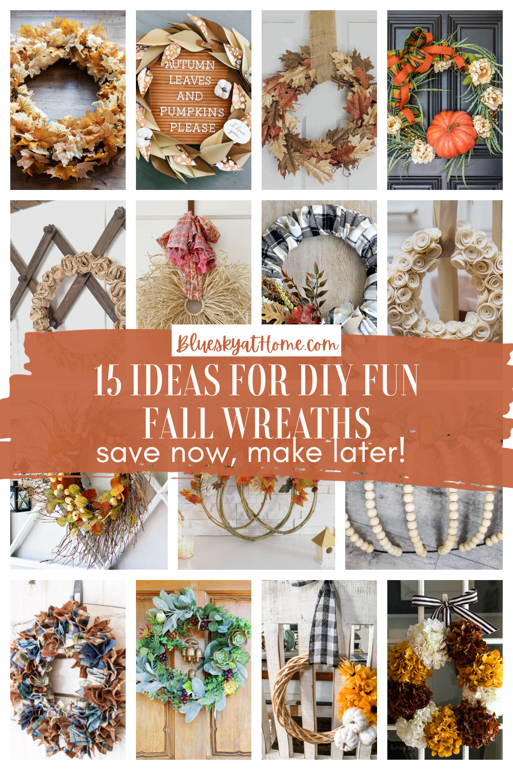 15 Easy Fall DIY Wreaths to Save and Make for this Season - Bluesky at Home