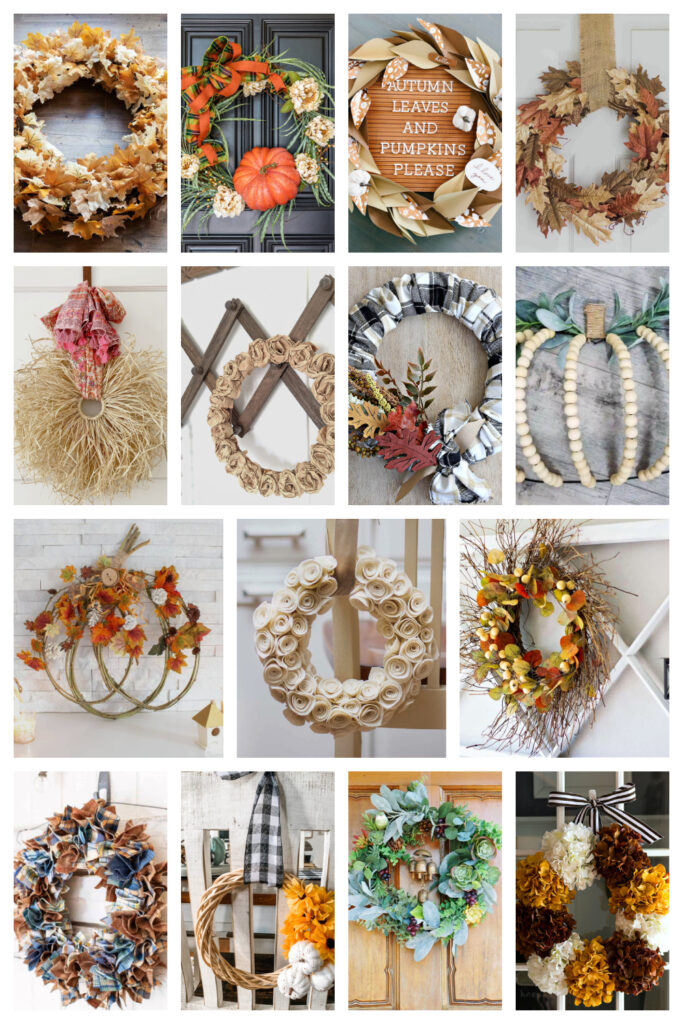 fall diy wreaths collage