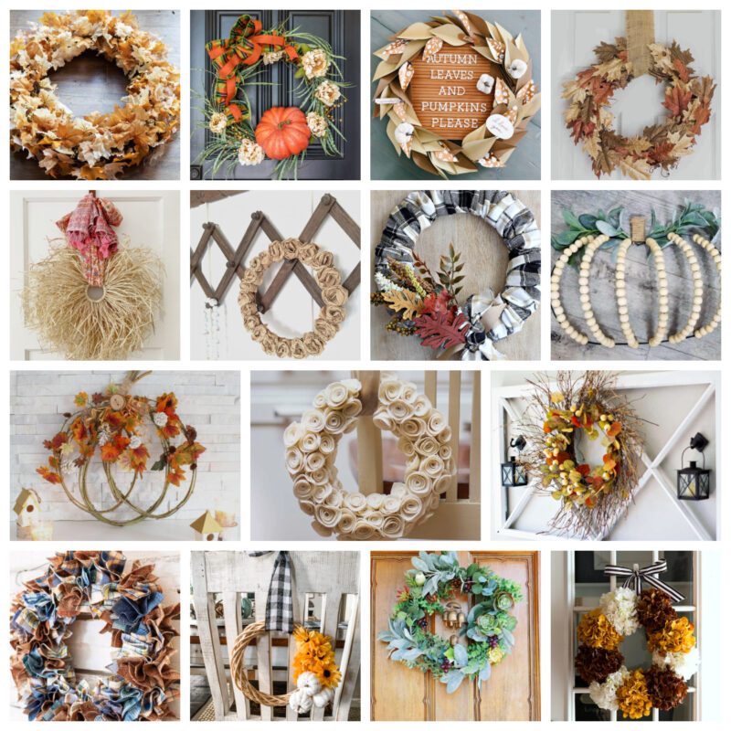 fall diy wreath collage feature