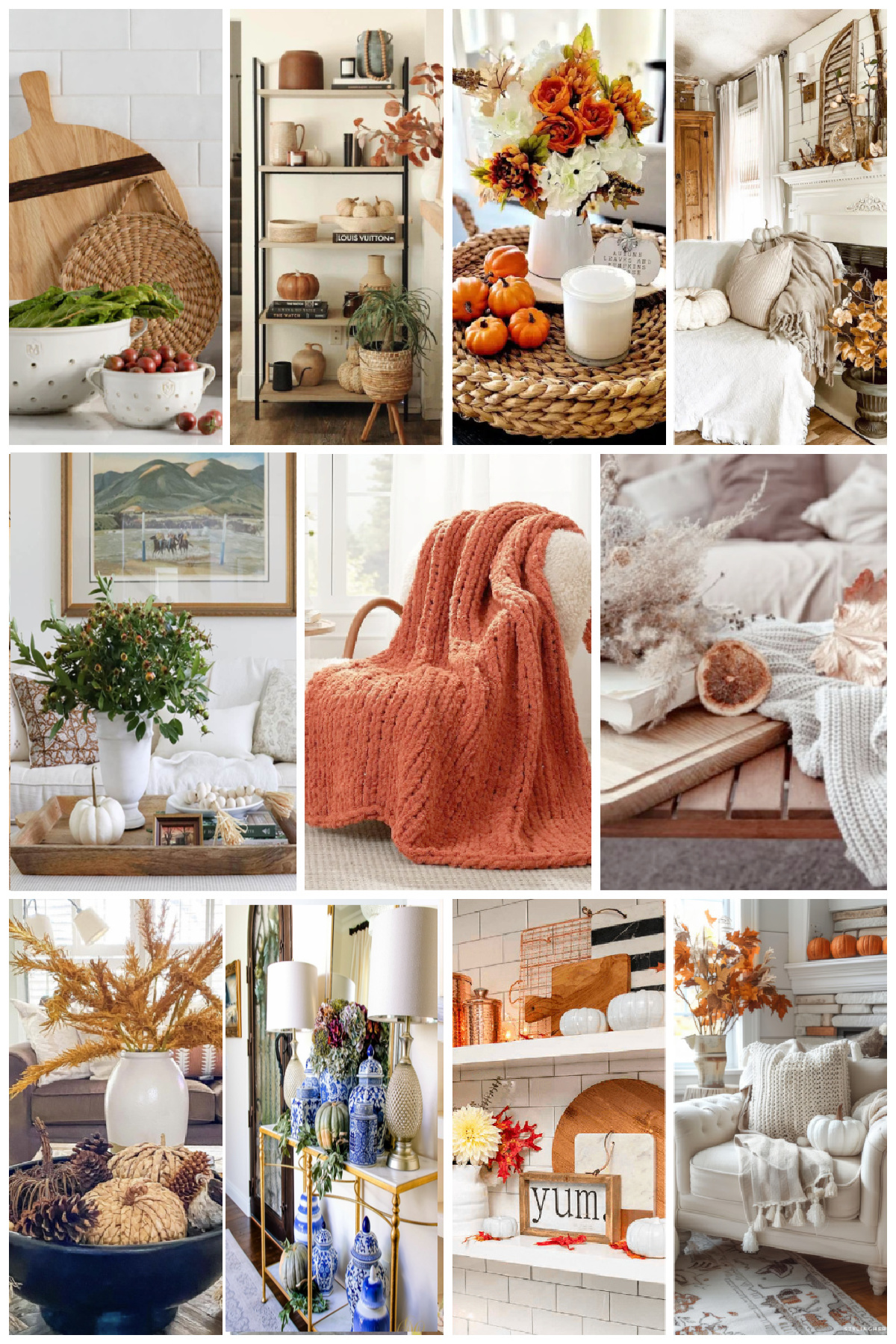fall decor collage 