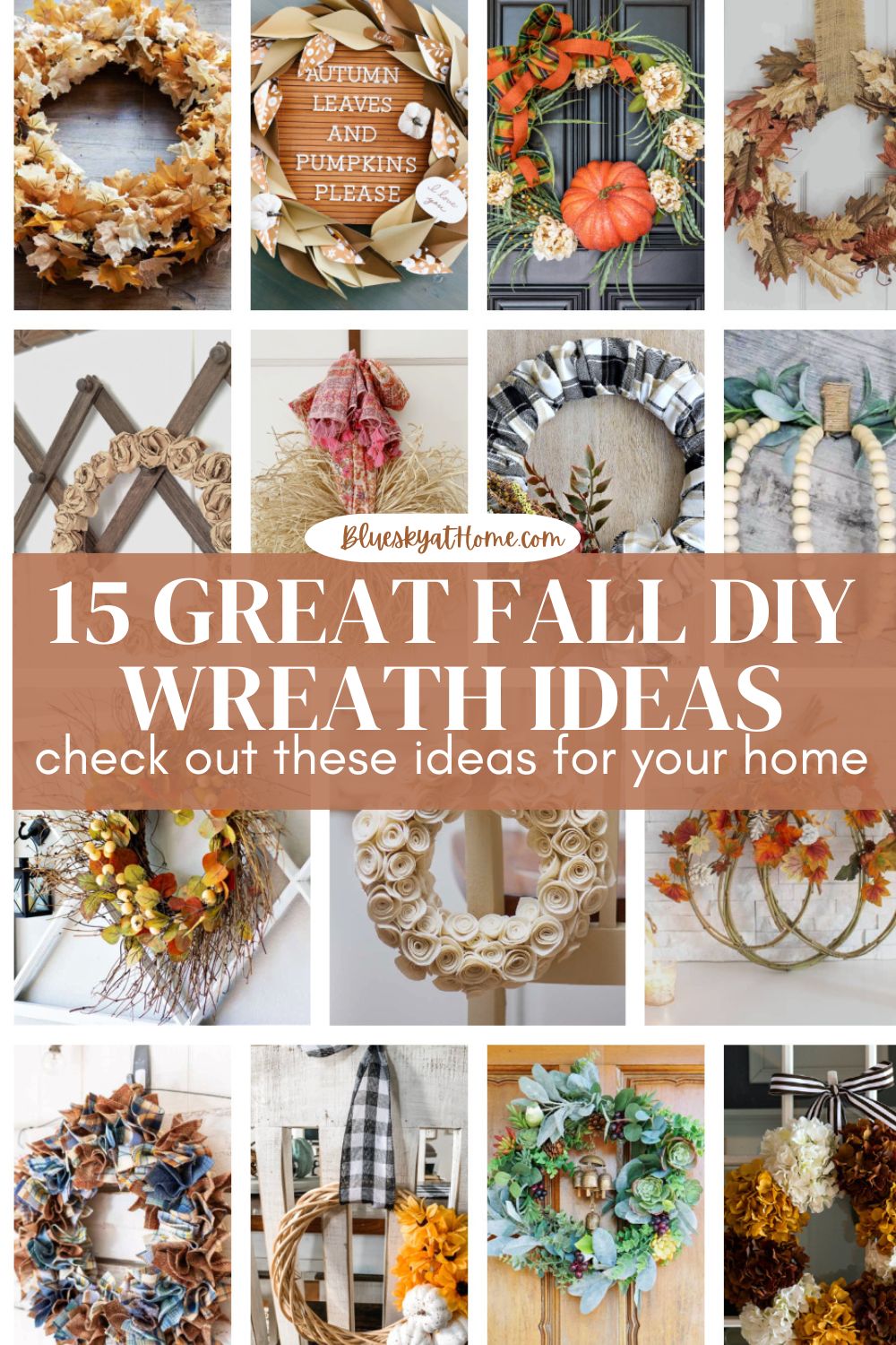 15 Easy Fall DIY Wreaths to Save and Make for this Season - Bluesky at Home