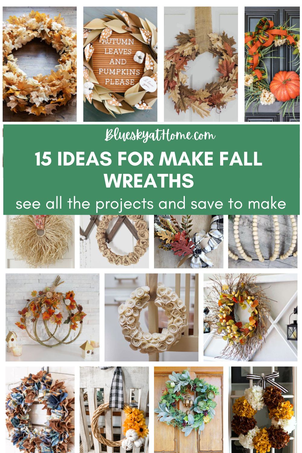 15 Easy Fall DIY Wreaths to Save and Make for this Season - Bluesky at Home