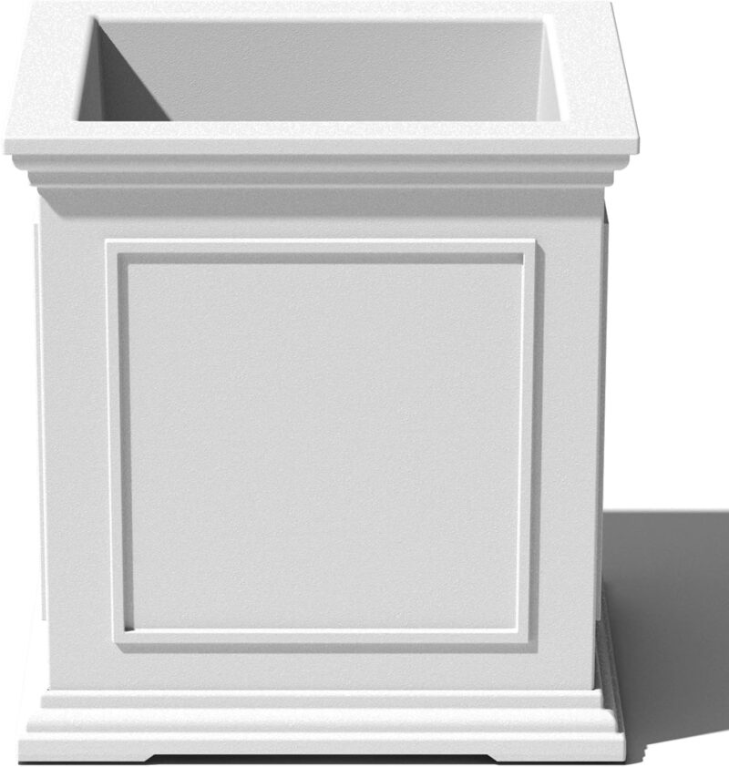 white plant containers